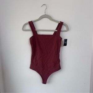A&F' Burgundy One-Piece Bodysuit